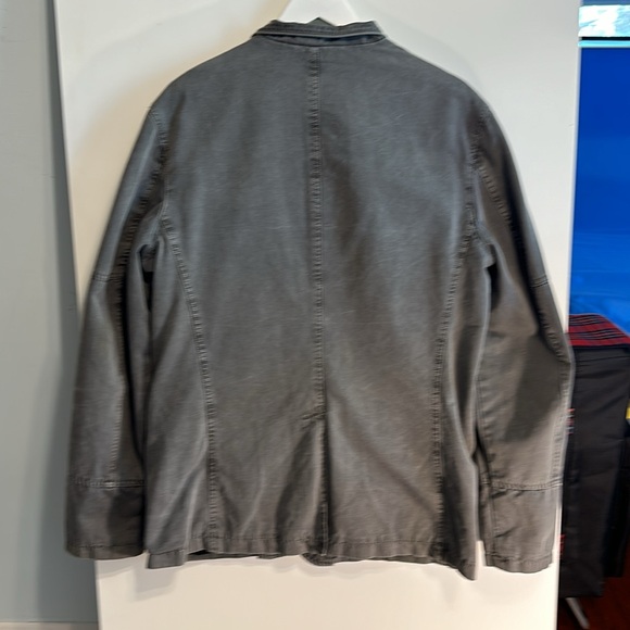 DKNY Men’s Utility / Military Style Button-Down Jacket Grey/Green Color, Size LG - Picture 5 of 10